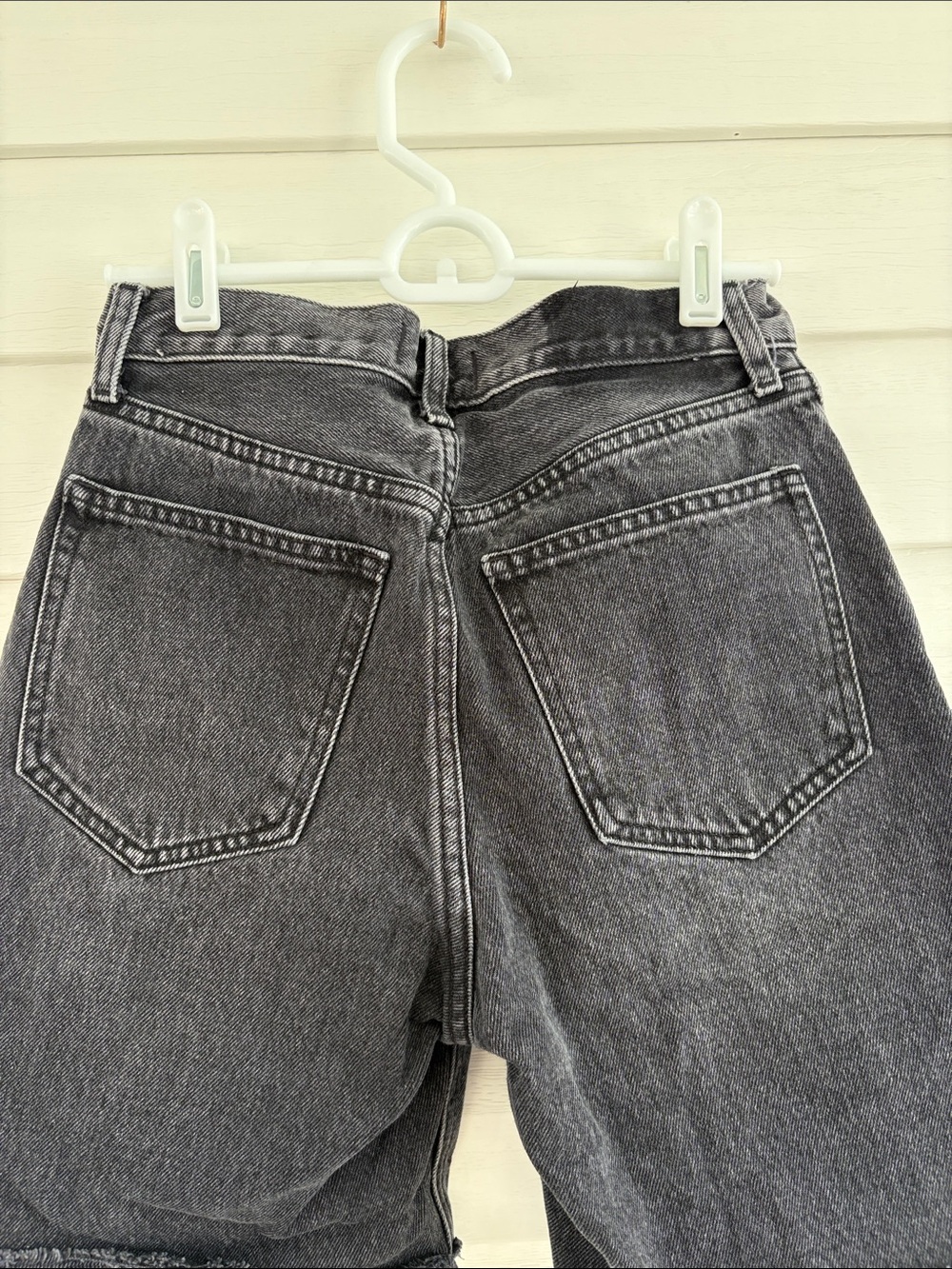 Abercrombie & Fitch Curve Love High Rise 9" Denim Shorts Black Wash Size 24/00 - Picture 7 of 11